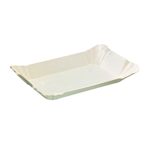 Assiette barque en carton blanc  180x120mm H50mm-1000Pcs