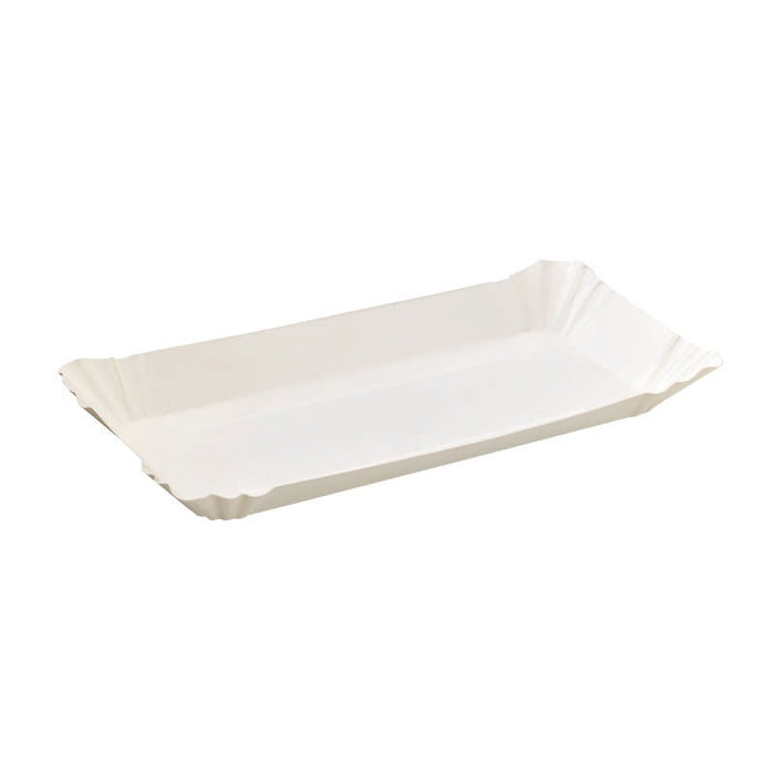 Assiette barque en carton blanc  230x120mm H20mm-1000Pcs