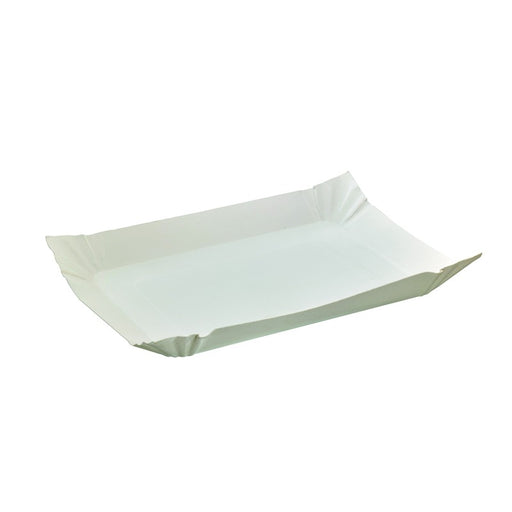 Assiette barque en carton blanc  240x180mm H20mm-750Pcs