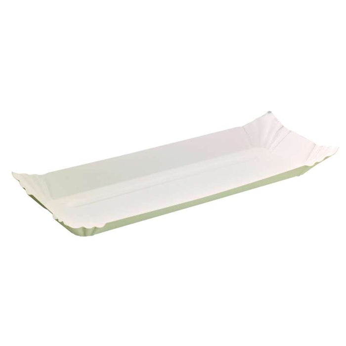 Assiette barque en carton blanc  320x130mm H13mm-1500Pcs