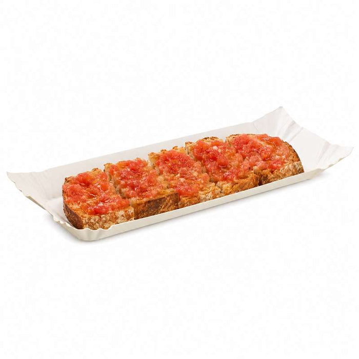 Assiette barque en carton blanc  320x130mm H13mm-1500Pcs