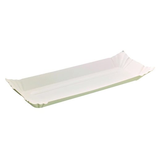 Assiette barque en carton blanc  320x130mm H13mm-1500Pcs