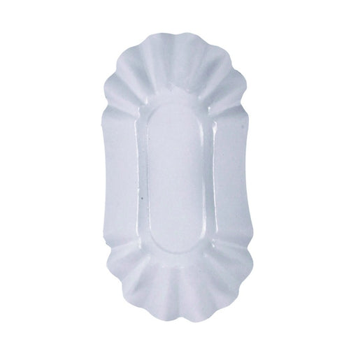 Assiette creuse ovale en carton laminé blanc  195x110mm H32mm-1000Pcs