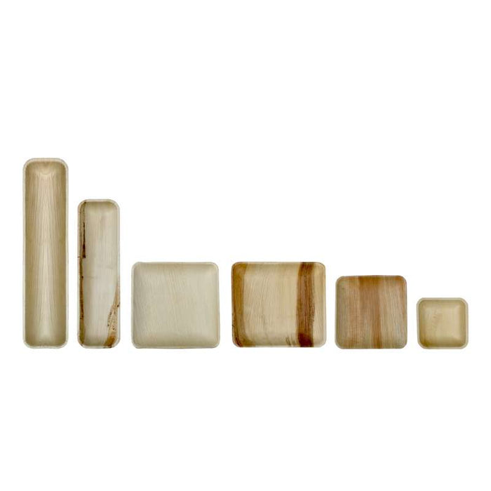 Plateau rectangulaire en palmier  325x90mm H25mm-50Pcs