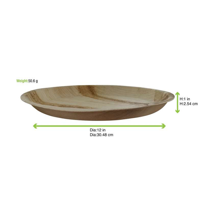Assiette en feuille de palmier ronde Ø300mm H25mm - 100Pcs