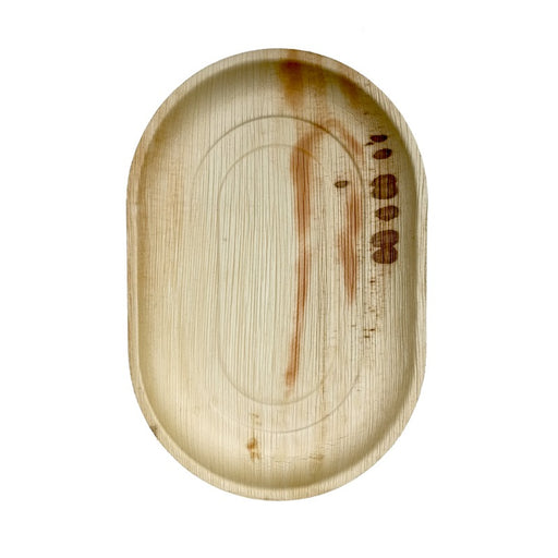 Plateau ovale en palmier  420x260mm H25mm-50Pcs