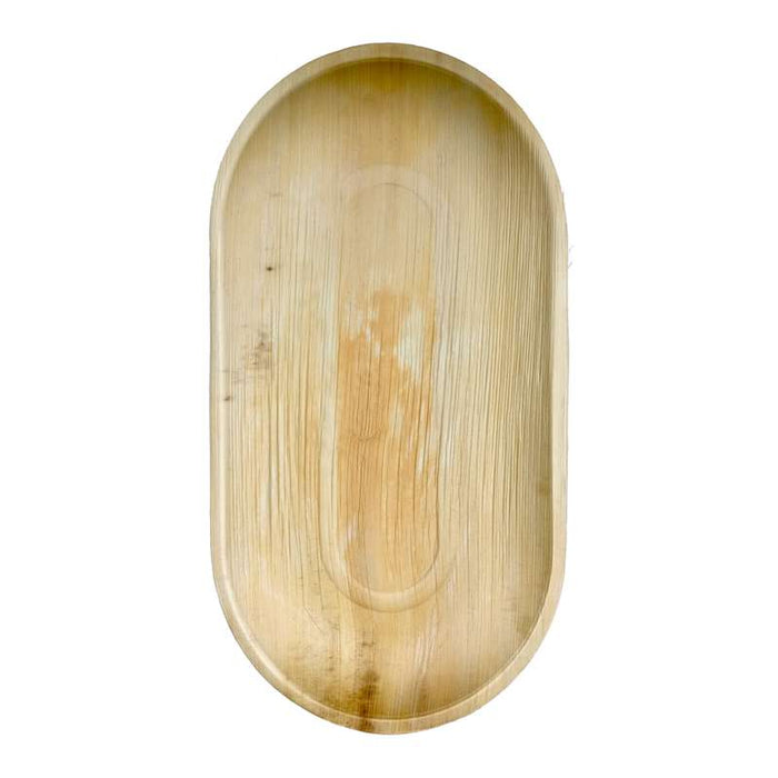 Plateau ovale en palmier  555x300mm H25mm-50Pcs