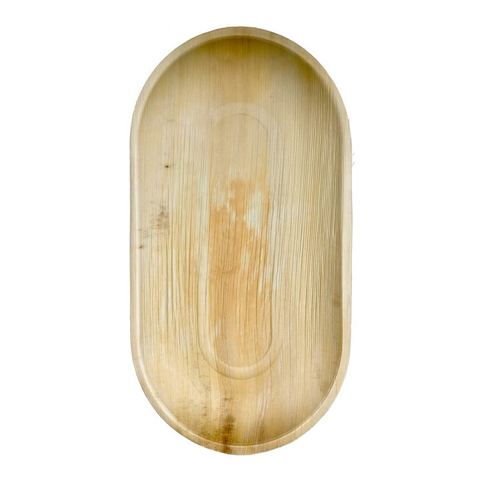 Plateau ovale en palmier  555x300mm H25mm-50Pcs