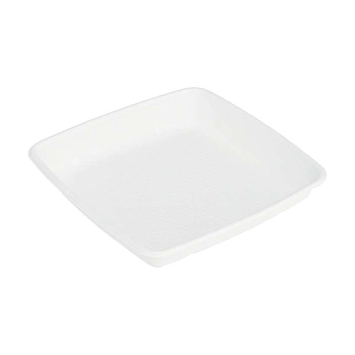 Saladier carré blanc en pulpe  235x235mm H28mm 1000ml-200Pcs
