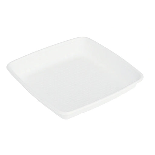 Saladier carré blanc en pulpe  235x235mm H28mm 1000ml-200Pcs