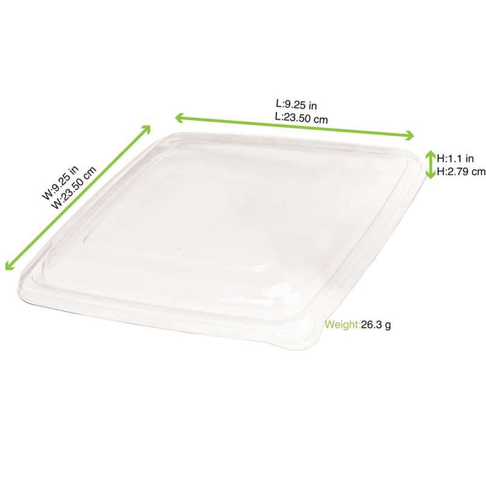 Couvercle plat transparent en plastique PET   H28mm-100Pcs