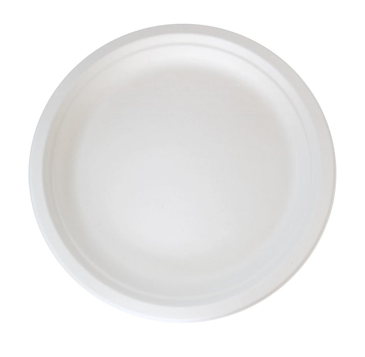 Assiette ronde blanche en pulpe  H23mm-500Pcs