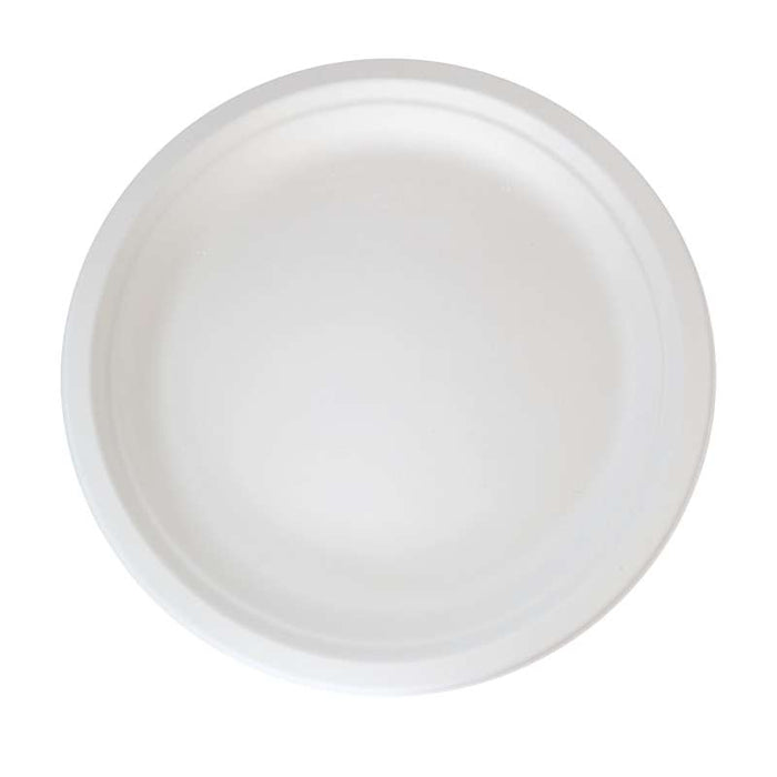 Assiette ronde blanche en pulpe  H23mm-500Pcs