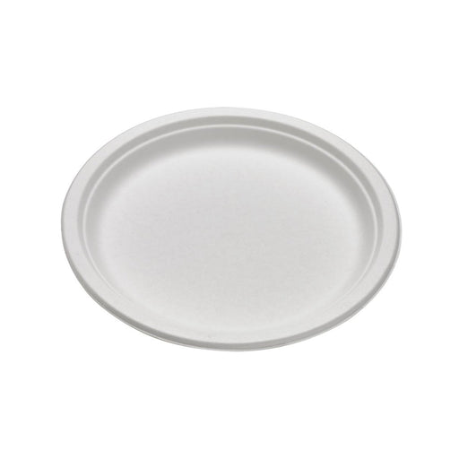 Assiette ronde blanche en pulpe   H21mm-500Pcs