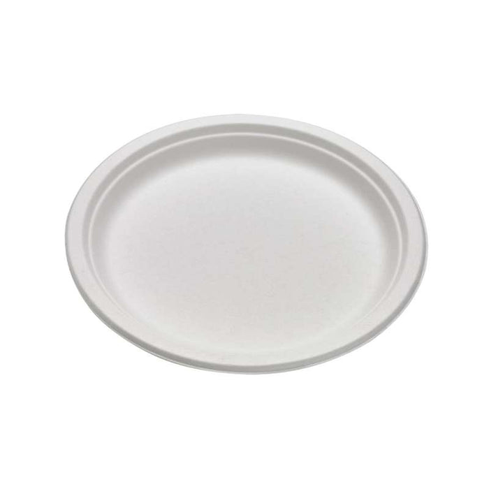 Assiette ronde blanche en pulpe   H26mm-250Pcs