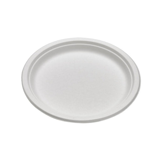 Assiette ronde blanche en pulpe   H26mm-250Pcs