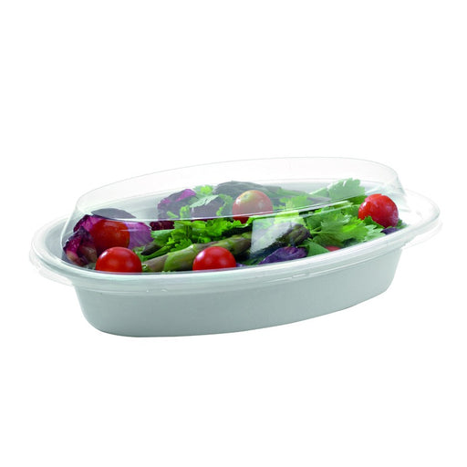 Saladier blanc ovale en pulpe  230x140mm H50mm 700ml-1000Pcs