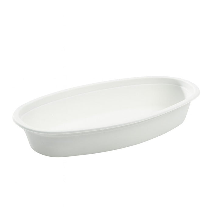 Saladier blanc ovale en pulpe  230x140mm H50mm 700ml-1000Pcs