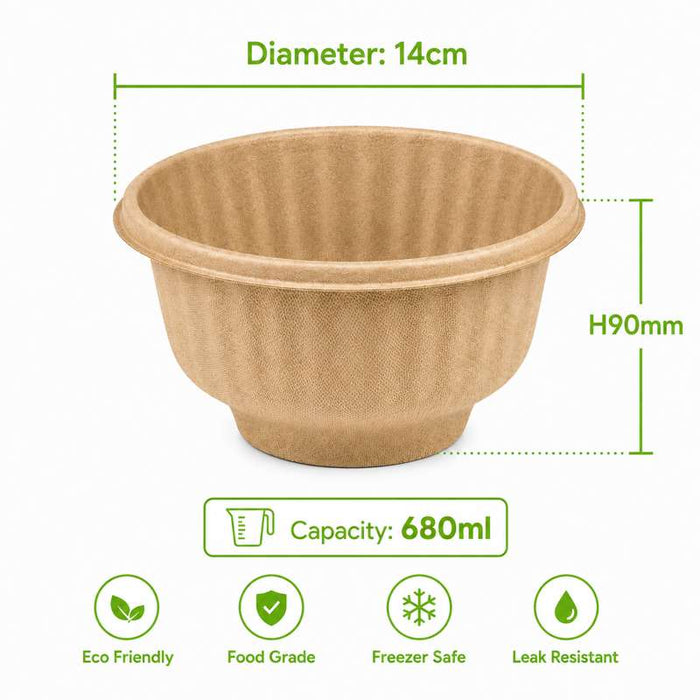Pot à soupe pulpe avec couvercle  H90mm 680ml-200Pcs