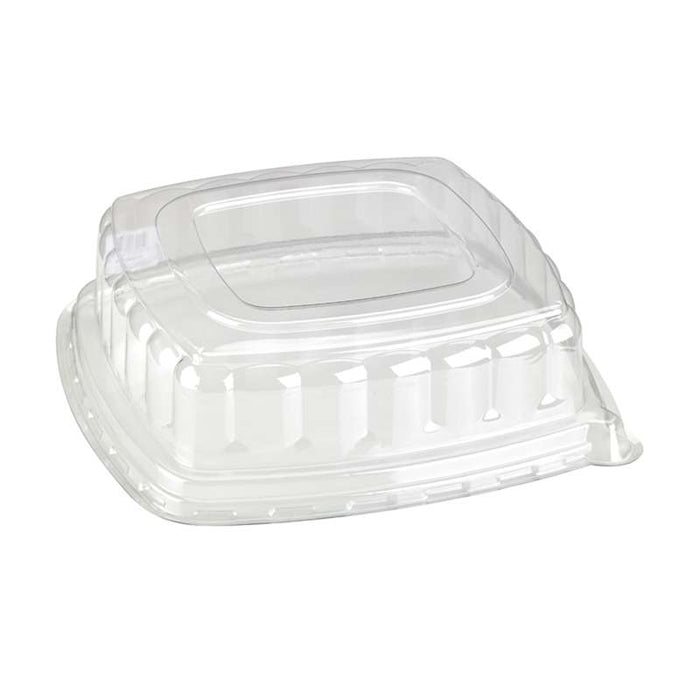 Couvercle plat transparent en plastique PET 318x318mm H85mm-24Pcs