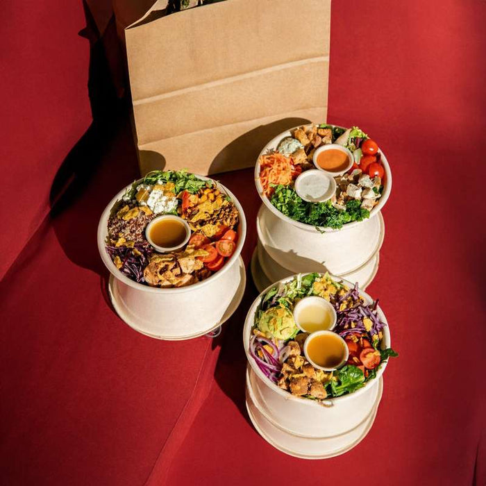 Bol à poke rond en pulpe brune "Poke" Ø196mm H63mm 950ml - 250Pcs