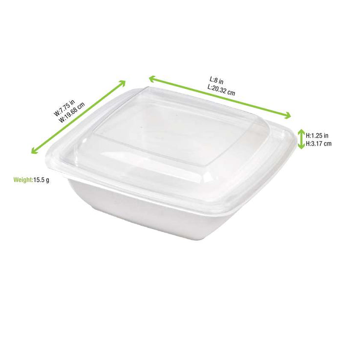 Couvercle plat transparent en plastique PET 205x205mm-300Pcs
