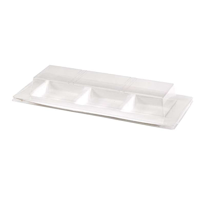 Couvercle plat transparent en plastique PET 260x110mm H32mm-250Pcs
