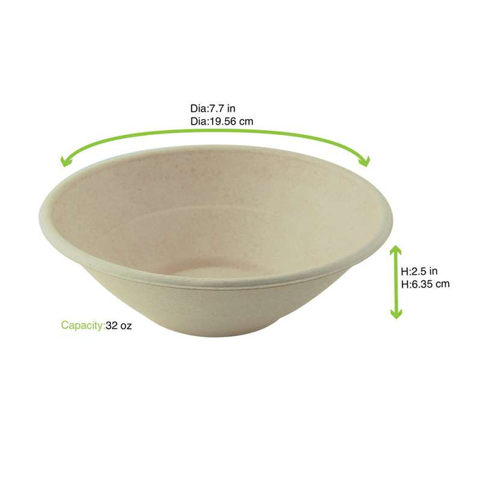 Bol à poke rond en pulpe brune "Poke" Ø196mm H63mm 950ml - 250Pcs
