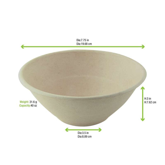 Bol rond brun en pulpe "Poke"   H76mm 1200ml-250Pcs