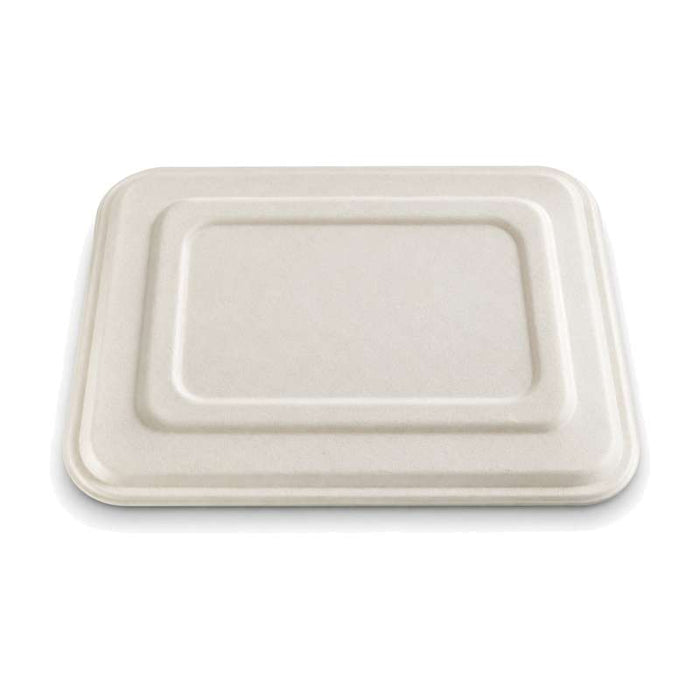 Couvercle en pulpe pour plateau repas à 5 compartiments 286x225mm H14,5mm - 200Pcs