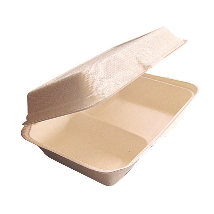 Coquille blanche pulpe 2 compartiments  243x160mm H73mm 1000ml-500Pcs