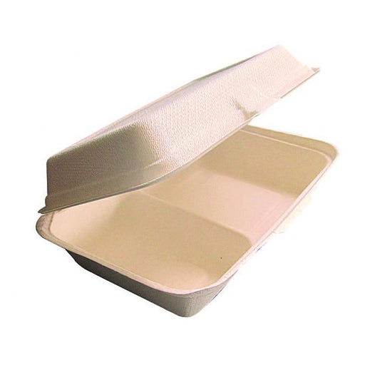 Coquille blanche pulpe 2 compartiments  243x160mm H73mm 1000ml-500Pcs