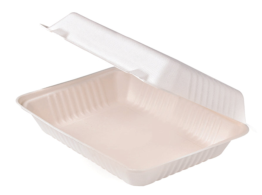 Coquille blanche en pulpe 232x157mm H80mm 830ml-200Pcs
