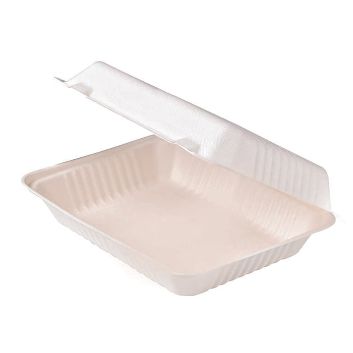 Coquille blanche en pulpe 232x157mm H80mm 830ml-200Pcs