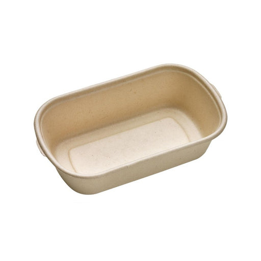Boite rectangulaire brune en pulpe "Eco-Rec"  195x116mm H50mm 700ml-300Pcs
