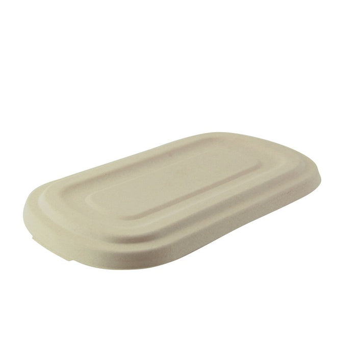 Couvercle plat rectangulaire brun en pulpe  269x139mm H16mm-250Pcs