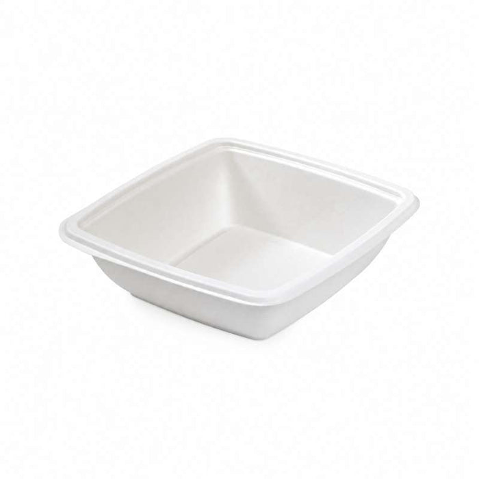 Saladier carré blanc en pulpe  195x195mm H45mm 750ml-300Pcs