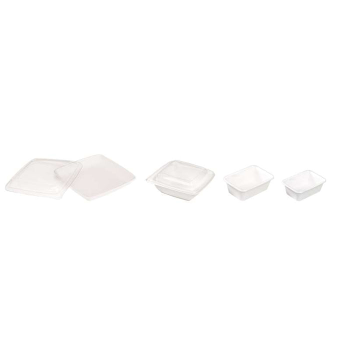 Saladier carré blanc en pulpe  195x195mm H45mm 750ml-300Pcs