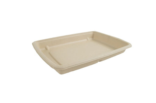 Plateau pulpe rectangulaire brun  226x162mm H27mm-300Pcs
