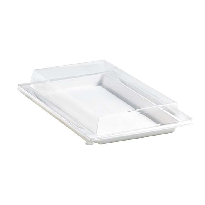 Couvercle plat transparent en plastique PET 272x193mm H33mm-100Pcs