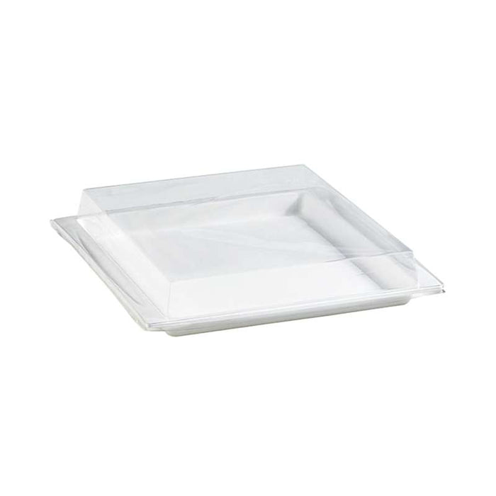 Couvercle plat transparent en plastique PET 275x265mm H33mm-200Pcs