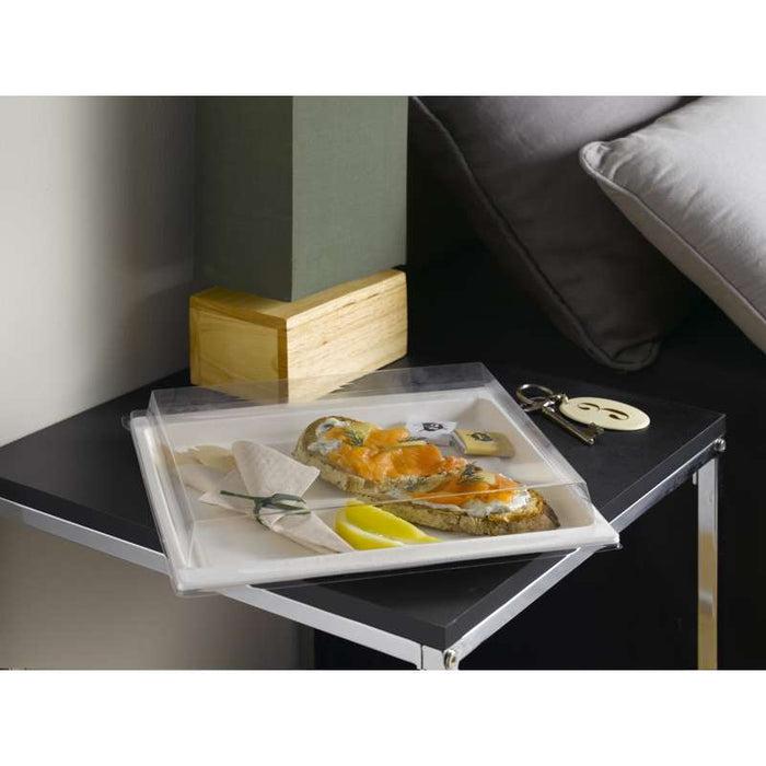 Couvercle plat transparent en plastique PET 380x280mm H40mm-50Pcs