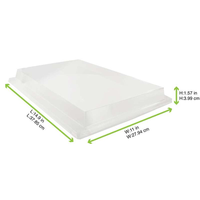 Couvercle plat transparent en plastique PET 380x280mm H40mm-50Pcs