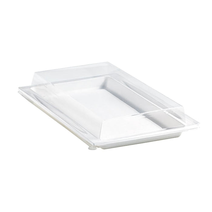 Couvercle plat transparent en plastique PET 272x193mm H33mm-200Pcs