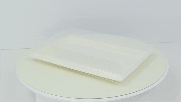 Couvercle plat transparent en plastique PET 272x193mm H33mm-200Pcs