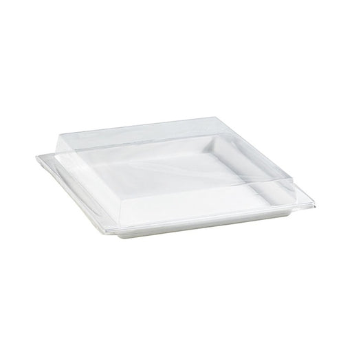 Couvercle plat transparent en plastique PET 275x265mm H33mm-200Pcs