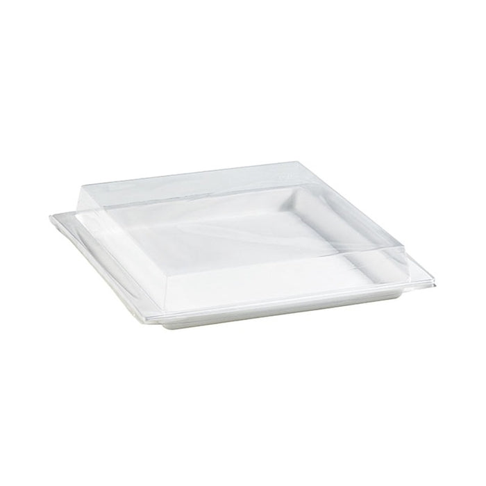 Couvercle plat transparent en plastique PET 275x265mm H33mm-200Pcs