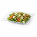 Assiette réemployable plastique PP carrée creuse givrée micro-ondable  215x215mm H40mm 350ml-60Pcs