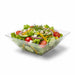 Assiette réemployable plastique PP carrée creuse givrée micro-ondable  215x215mm H40mm 350ml-60Pcs
