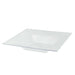 Assiette réemployable plastique PP carrée creuse givrée micro-ondable  215x215mm H40mm 350ml-60Pcs